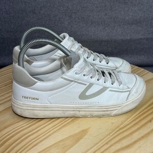 Tretorn Nylite White Beige Sneakers Womens 7 Casual Lace Up Shoes